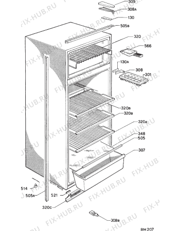 Взрыв-схема холодильника Frigidaire FI3230D - Схема узла Housing 001